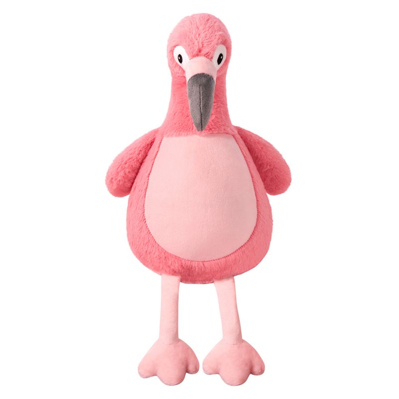 Kuscheltier Flamingo individuell mit Namen bestickt, Geschenke für Geburt Taufe Geburtstag