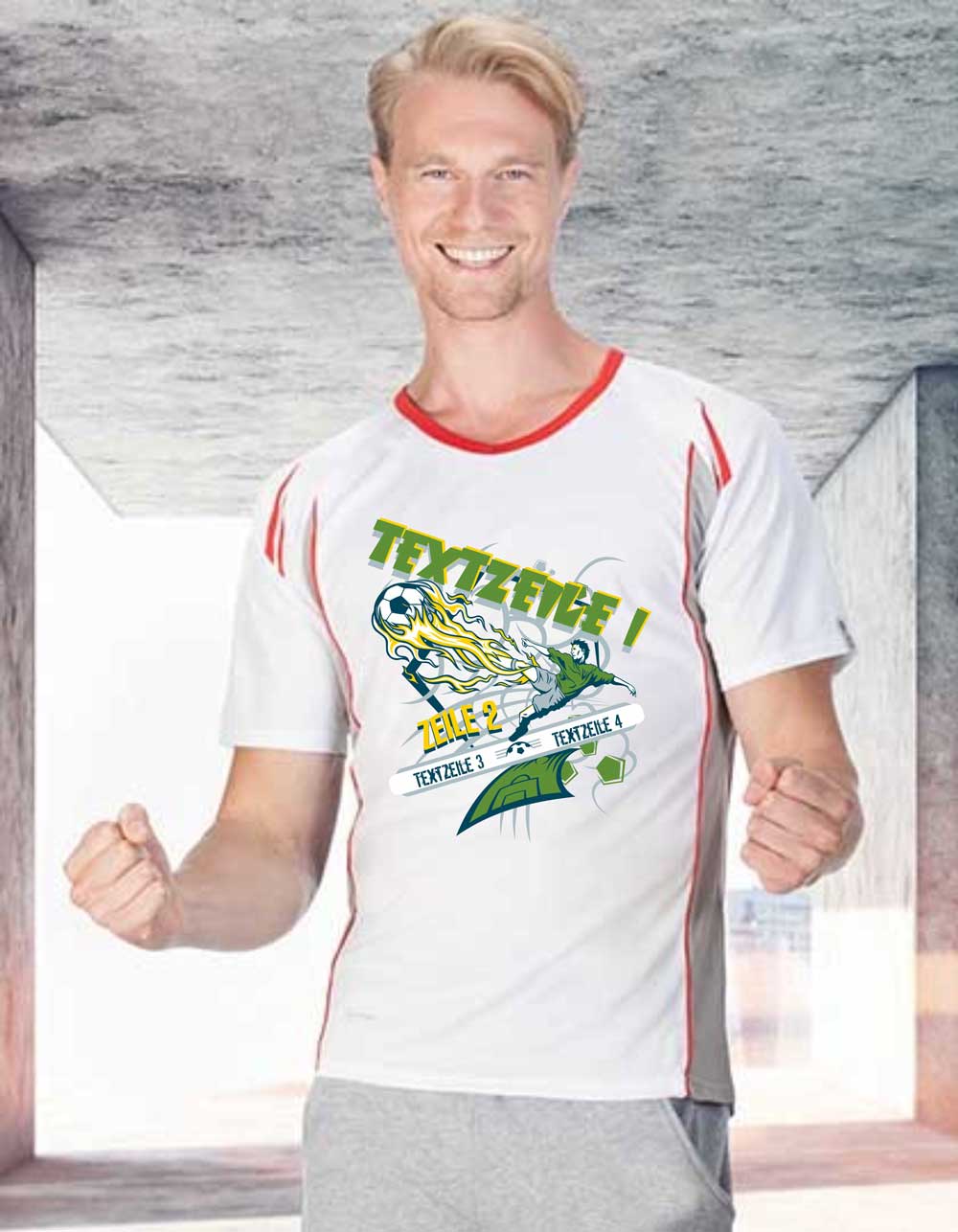 Meistershirt Fußball Fashion Club Tech Tee mit beidseitigem Druck