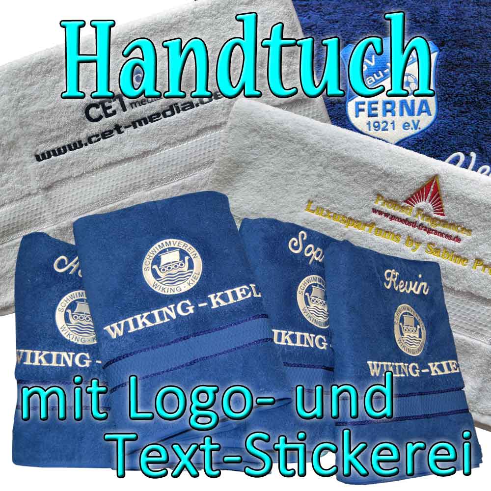 BearDream Handtuch mit Wappen- und Text-Stickerei