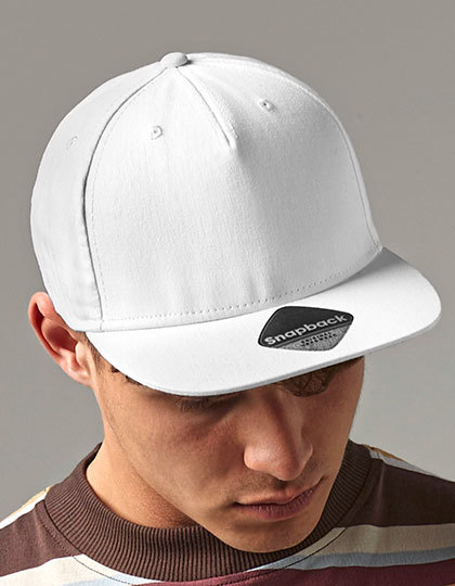 beechfield 5-Panel Snapback Rapper Cap B610 mit Logo-Stickerei