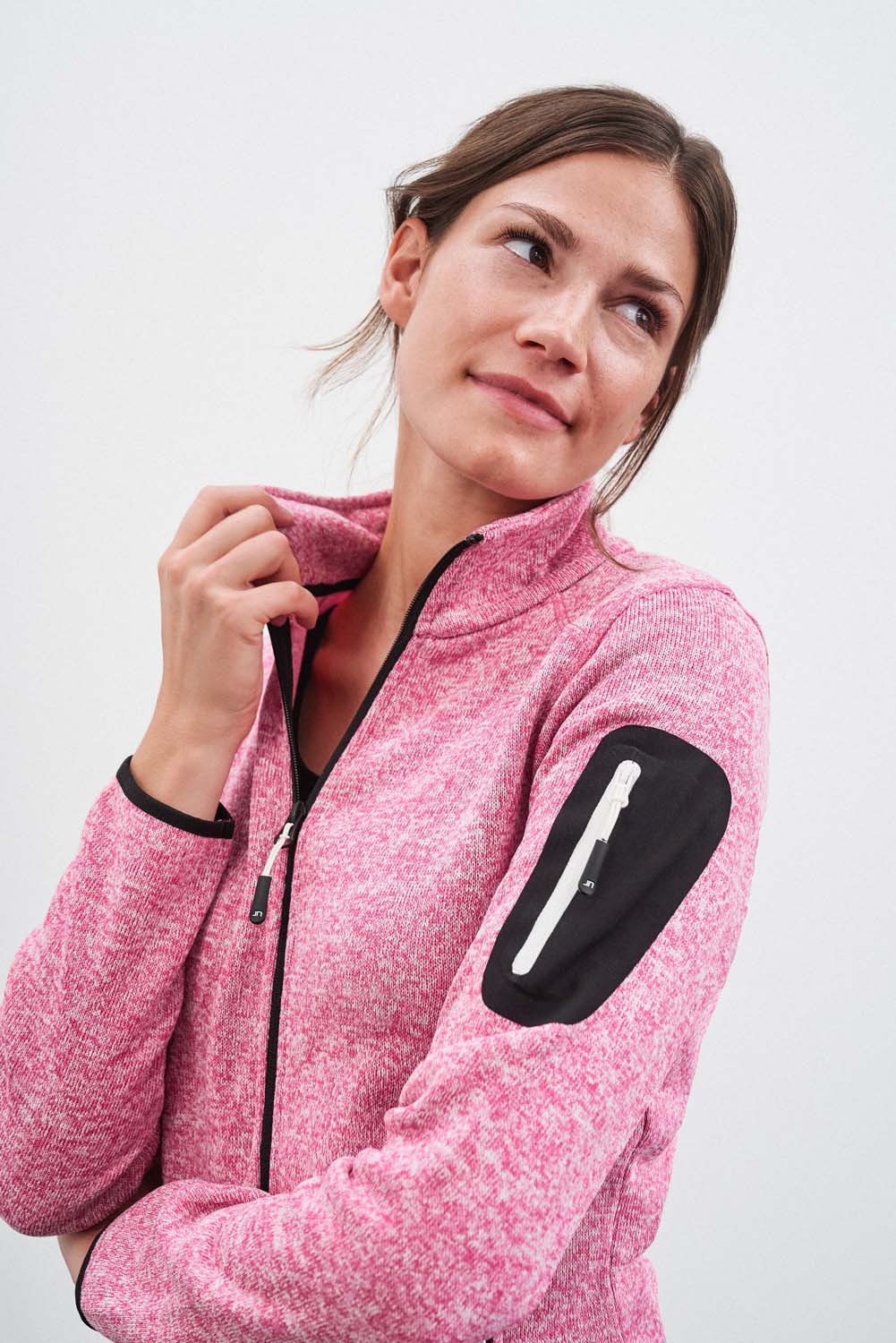J&N Ladies' Knitted Fleece Jacket JN761