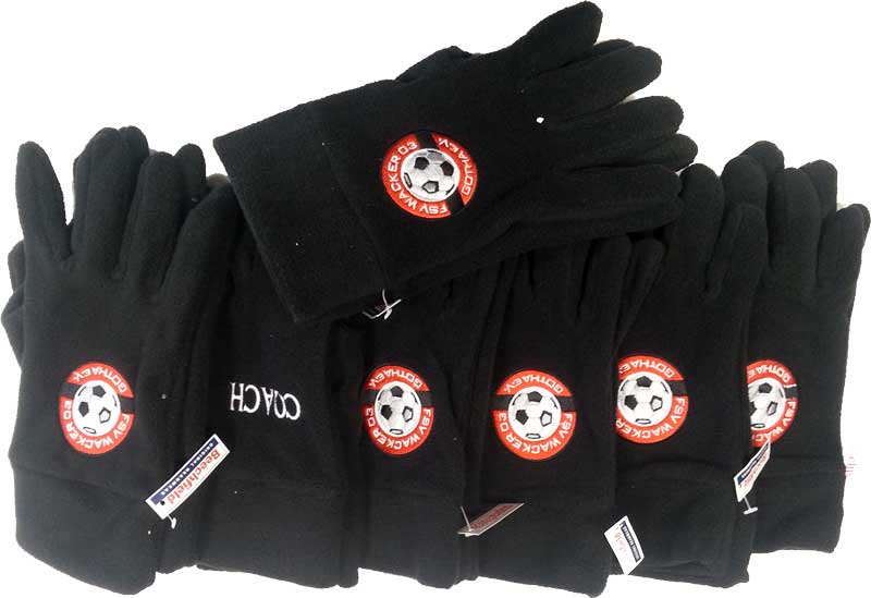Team-Handschuhe inklusive doppelter Logostickerei