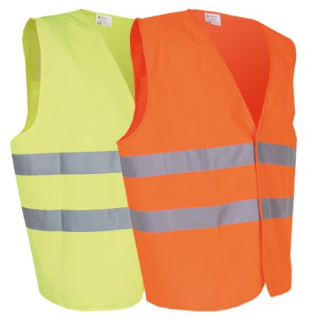 Sicherheitsweste mit beidseitigem Textdruck