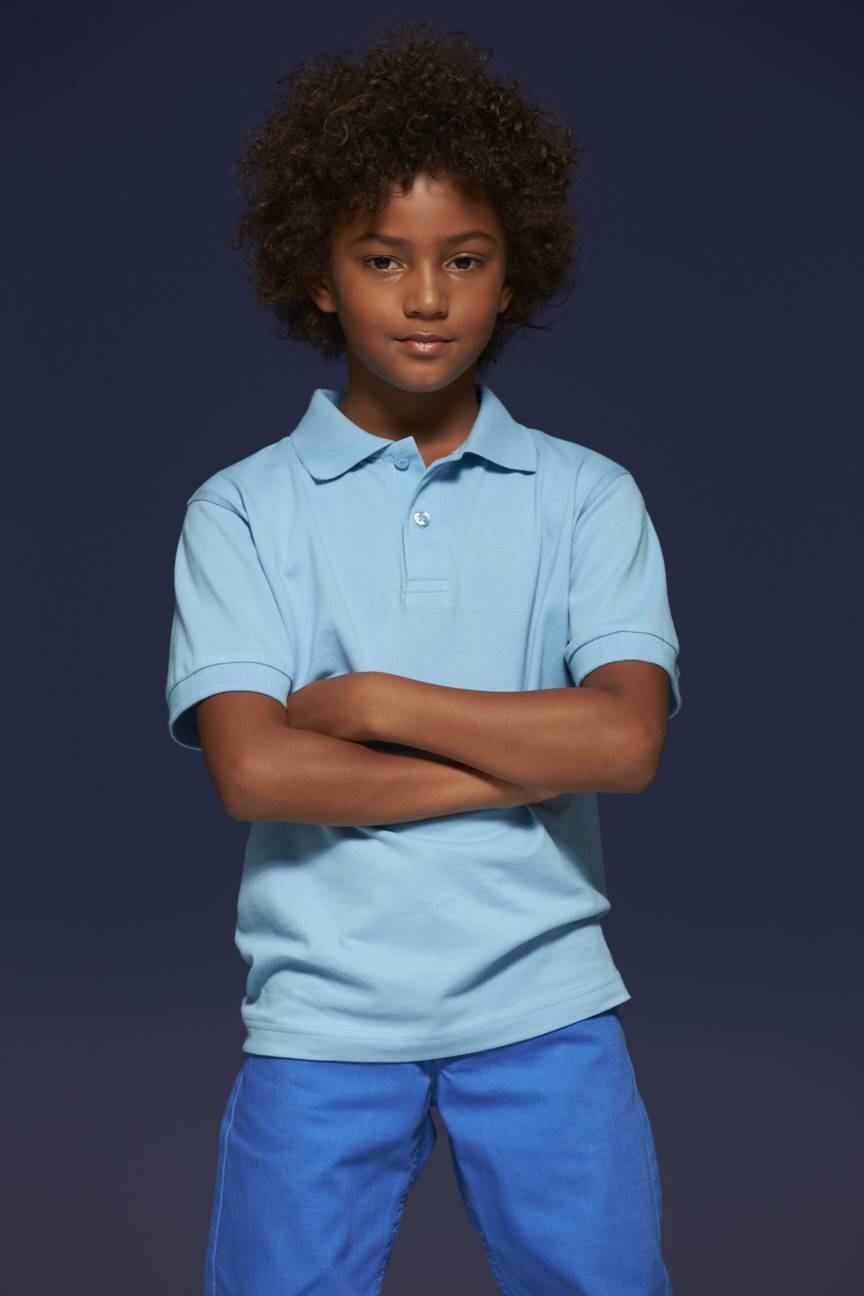 James & Nicholson Classic Polo Junior JN070K mit Textdruck