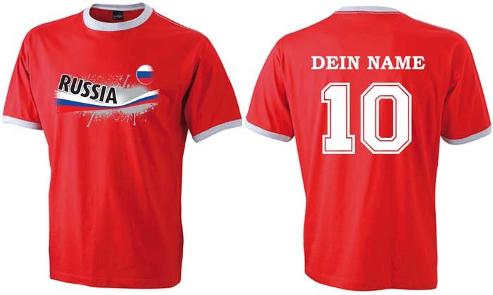 Fan-Shirt RUSSLAND VINTAGE mit individuellem Rückendruck