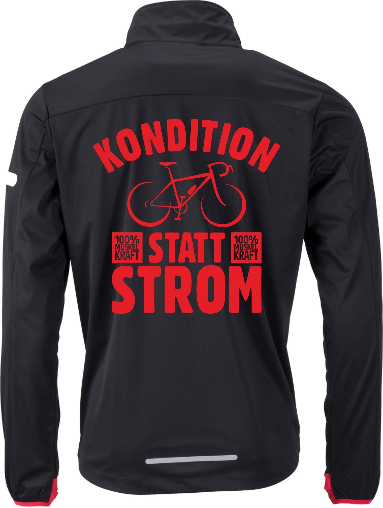 Herren Softshell-Radjacke "Kondition statt Strom" JN1126KS
