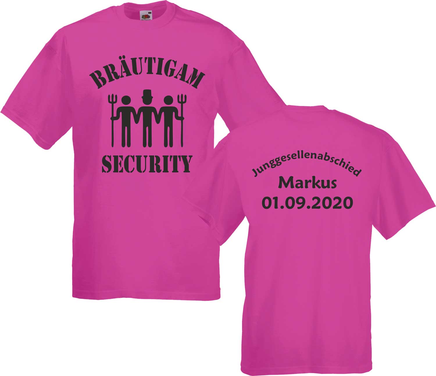 Herren JGA-Shirt "Bräutigam Security"
