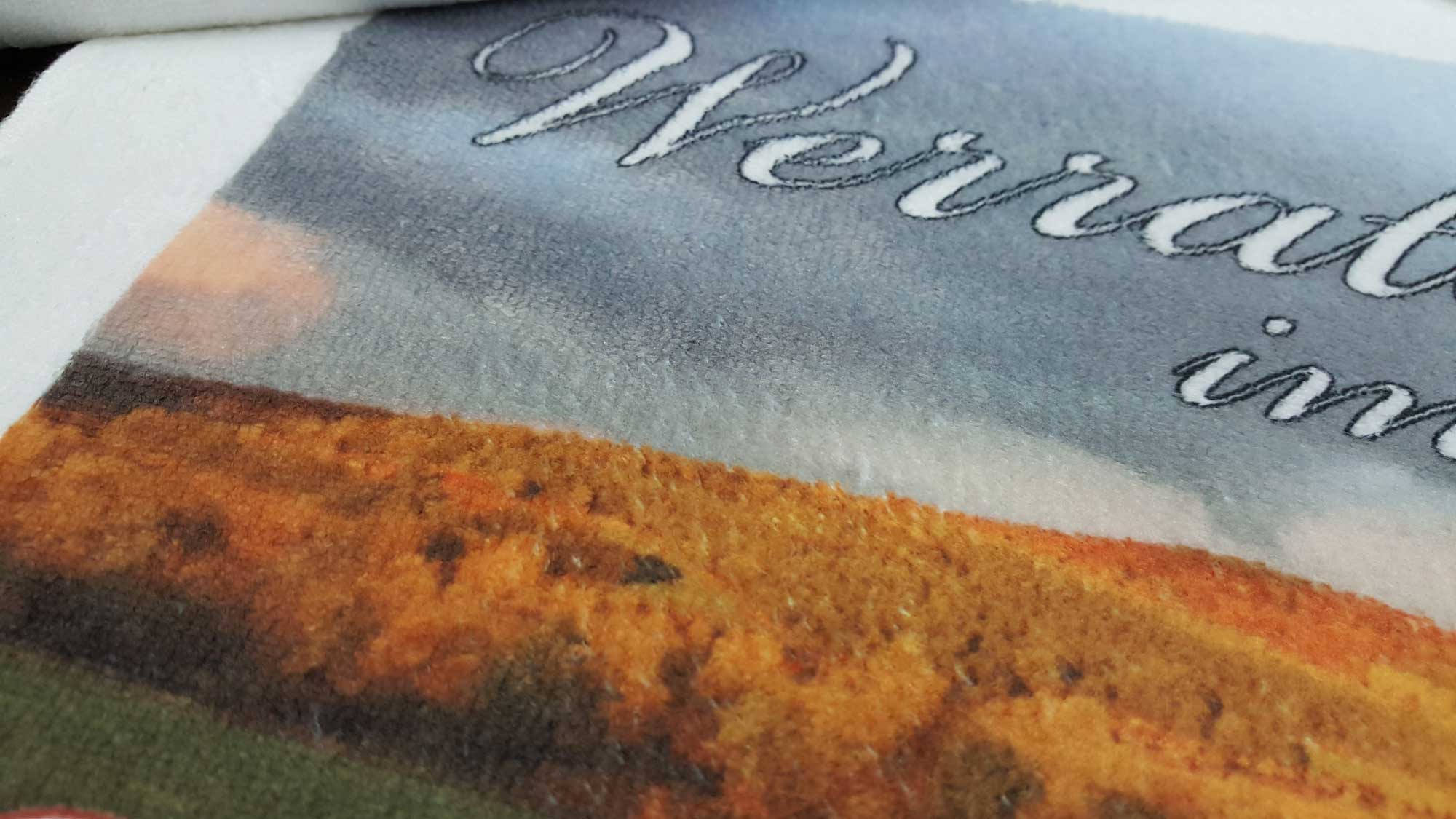 Microfaser Duschtuch mit Fotodruck bis DIN A3