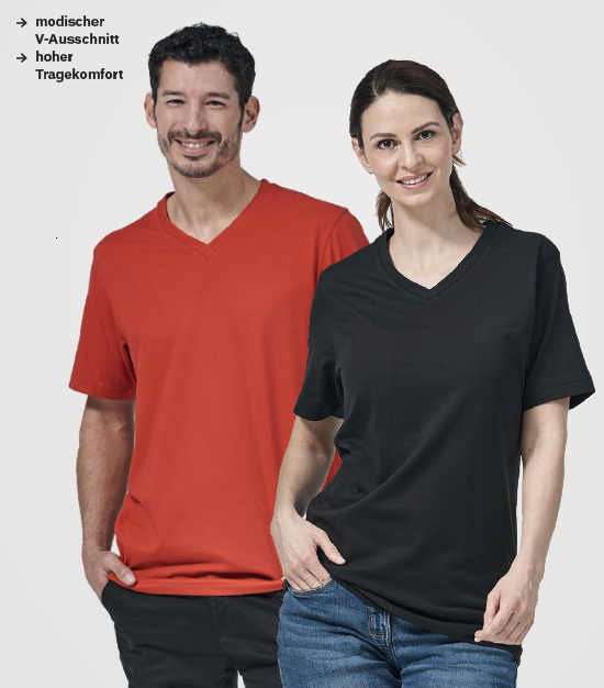 FaPak Workwear Damen-Shirt V-Ausschnitt
