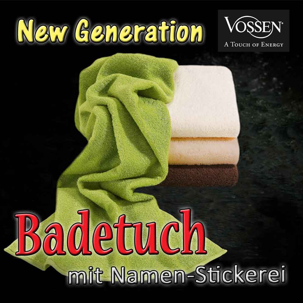 Vossen New Generation Badetuch mit Text-Stickerei