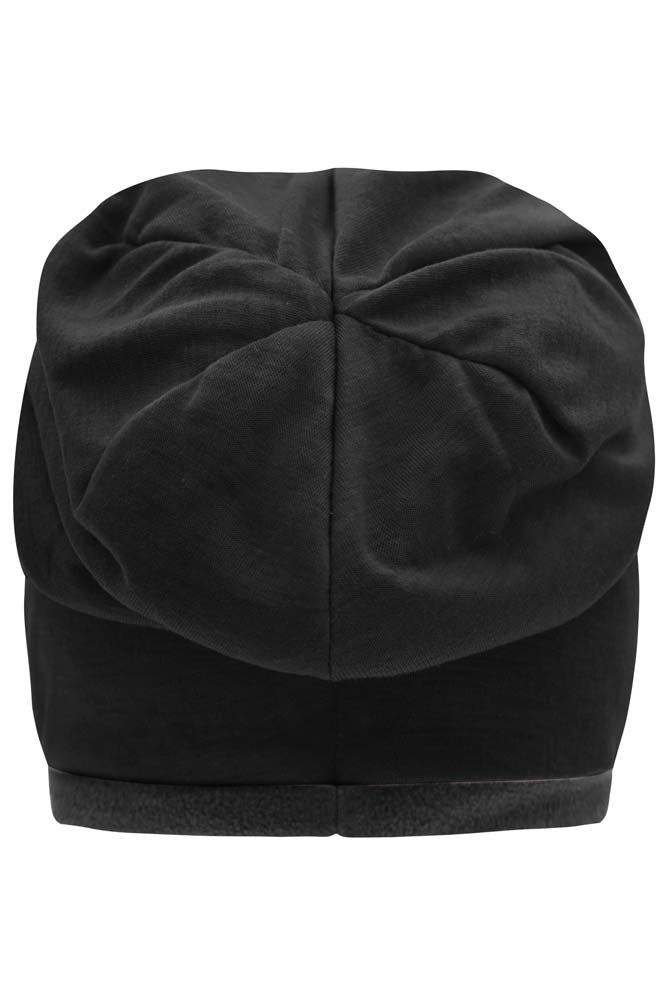 Fleece-Beanie ohne Umschlag und individueller Textstickerei MB7131