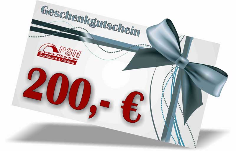 200 EUR Geschenkgutschein von TDruck.de