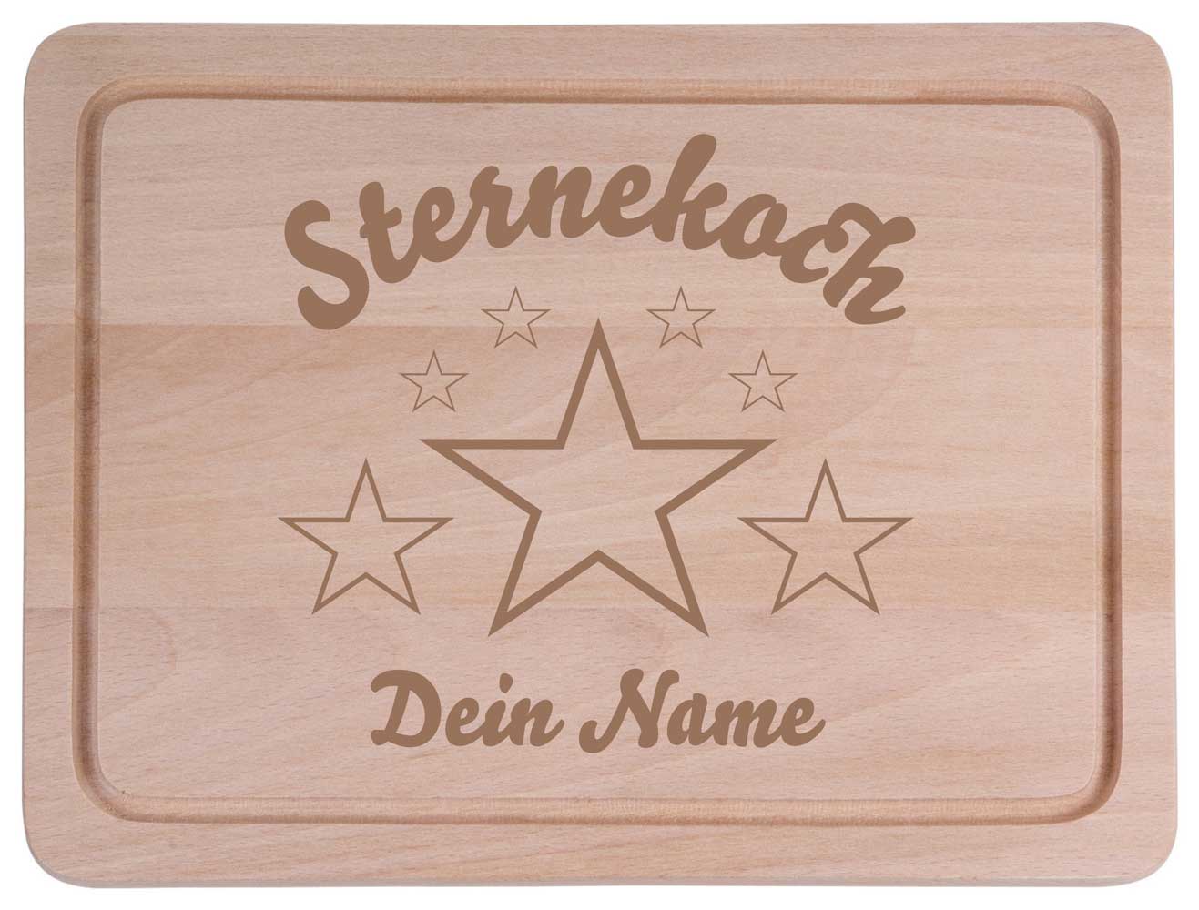 Hackbrett Sternekoch mit individueller Lasergravur