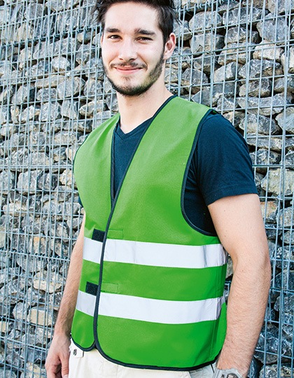 Farbige Funktionsweste mit einseitigem Textdruck