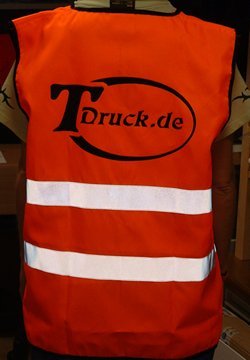 Sicherheitsweste mit beidseitigem Logodruck