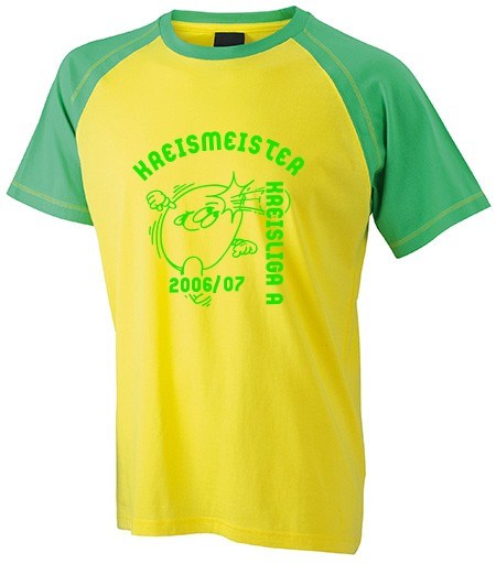 Meistershirt Tischtennis RaglanT mit beidseitigem Druck