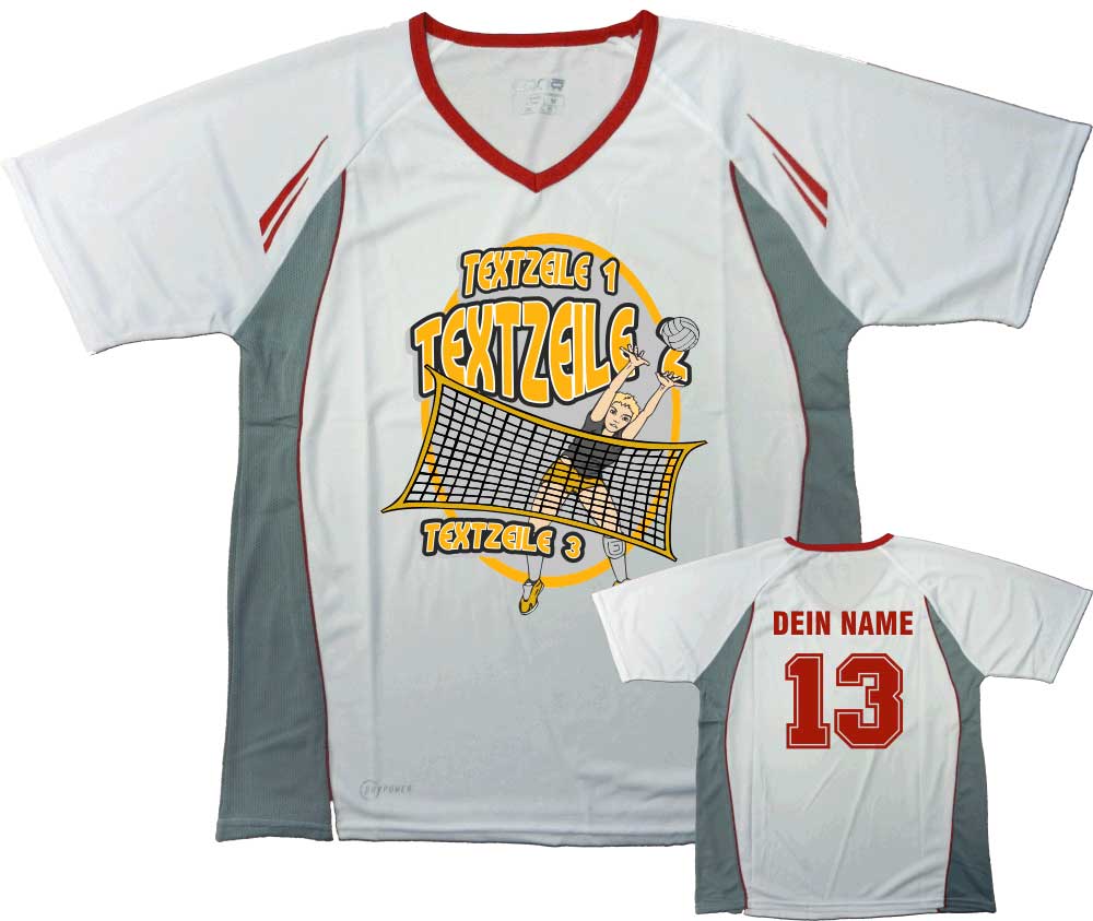 Meistershirt Volleyball Fashion Club Tech Tee mit beidseitigem Druck