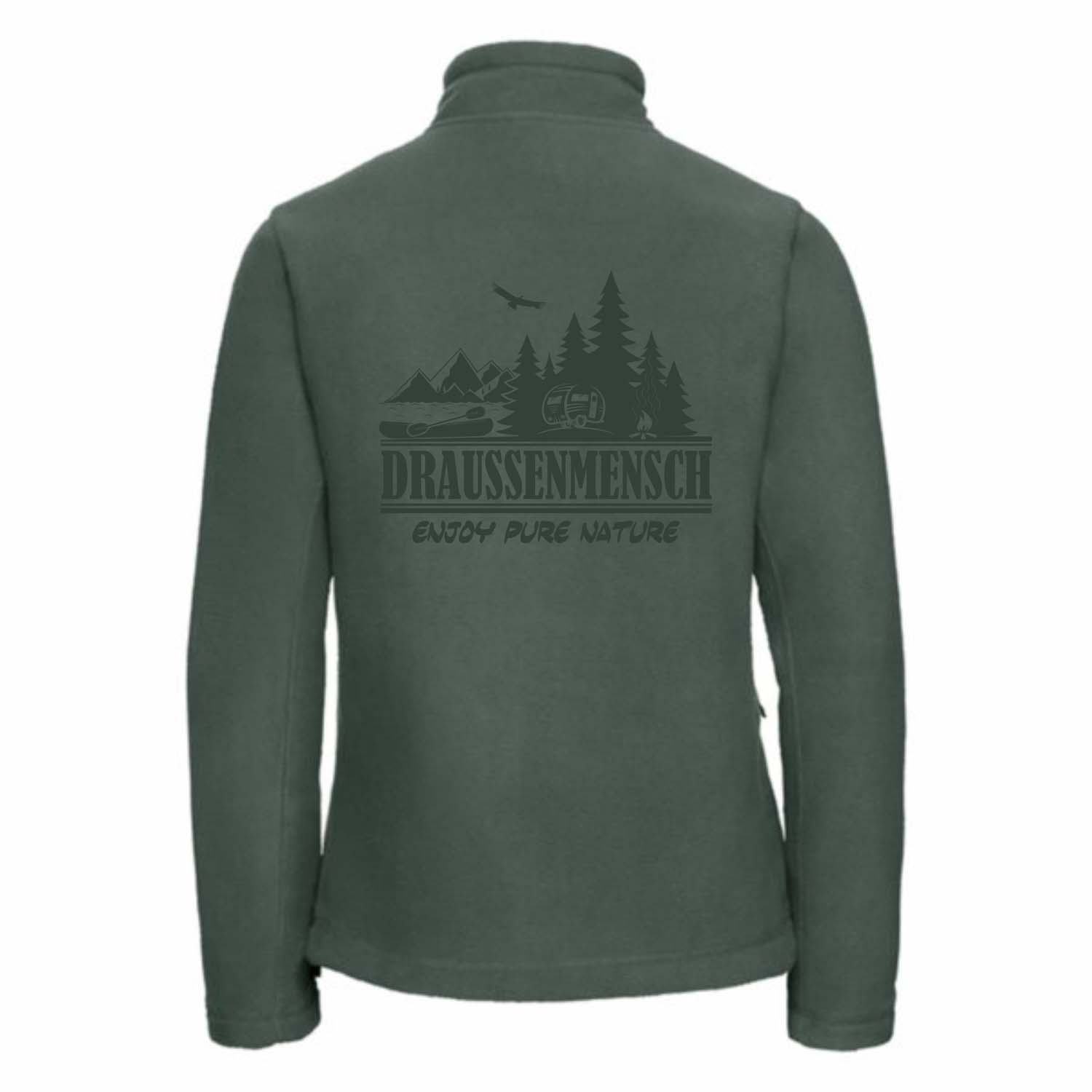 RUSSEL Ladies Outdoor Fleecejacke mit Laserbranding-Motiv "Draussenmensch"