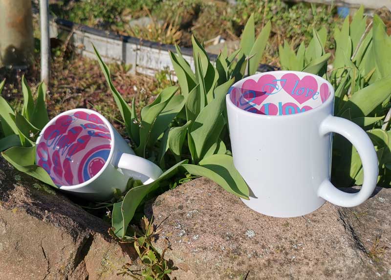 Tasse "I Love You" mit individuellem Fotodruck