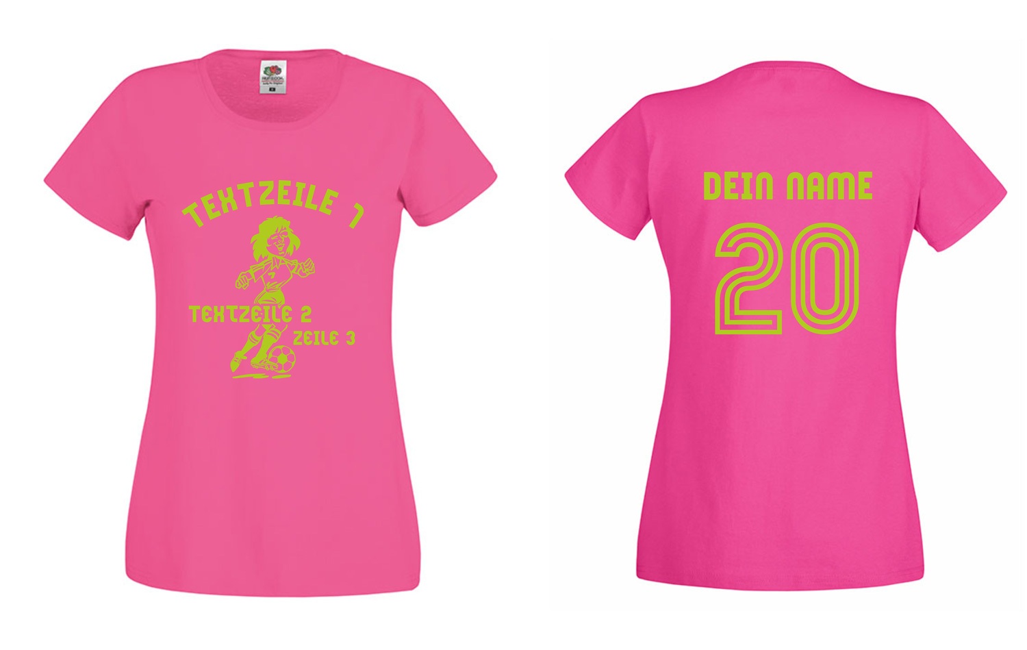 Meistershirt Fußball F111 Ladies mit beidseitigem Druck