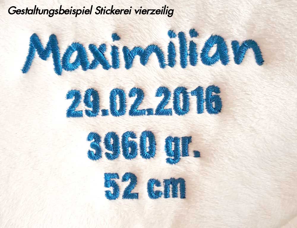 Kuscheltier Teddy Tie Dye individuell mit Namen bestickt, Geschenke für Geburt Taufe Geburtstag