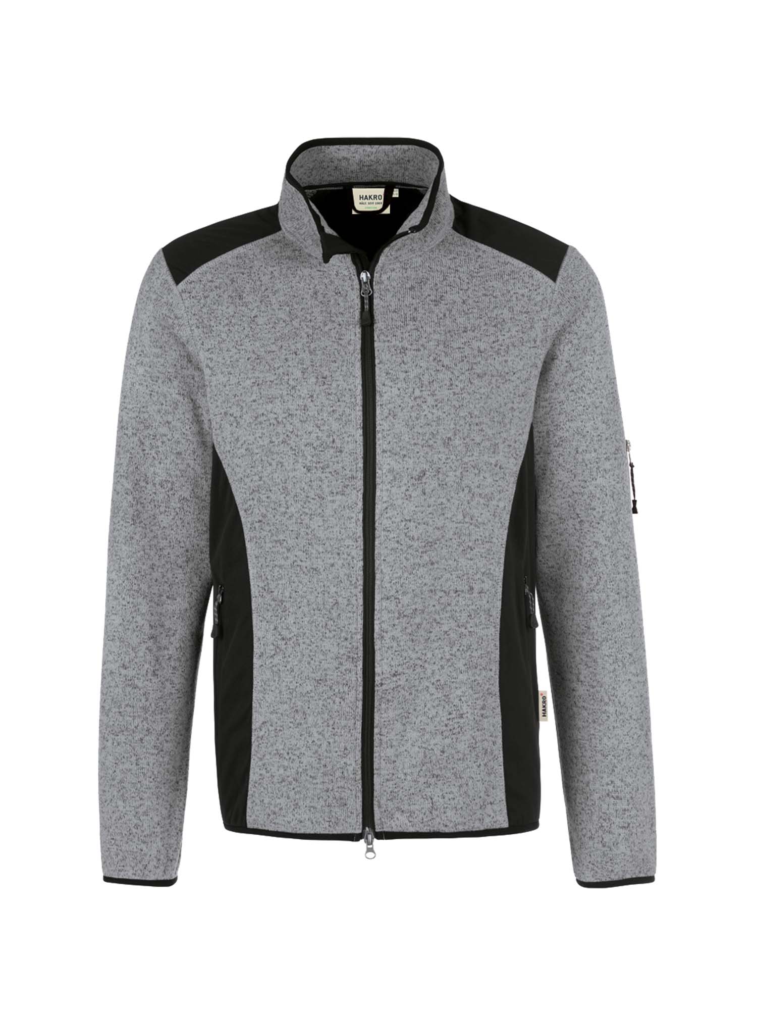 HAKRO Strickfleece-Jacke Dawson 836 mit Textstickerei