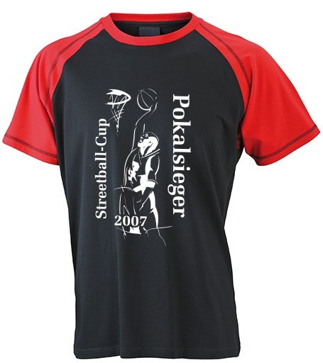 Meistershirt Basketball RaglanT mit beidseitigem Druck