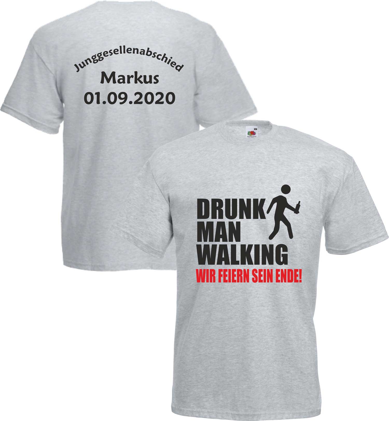 Herren JGA-Shirt "Drunk Man Walking"