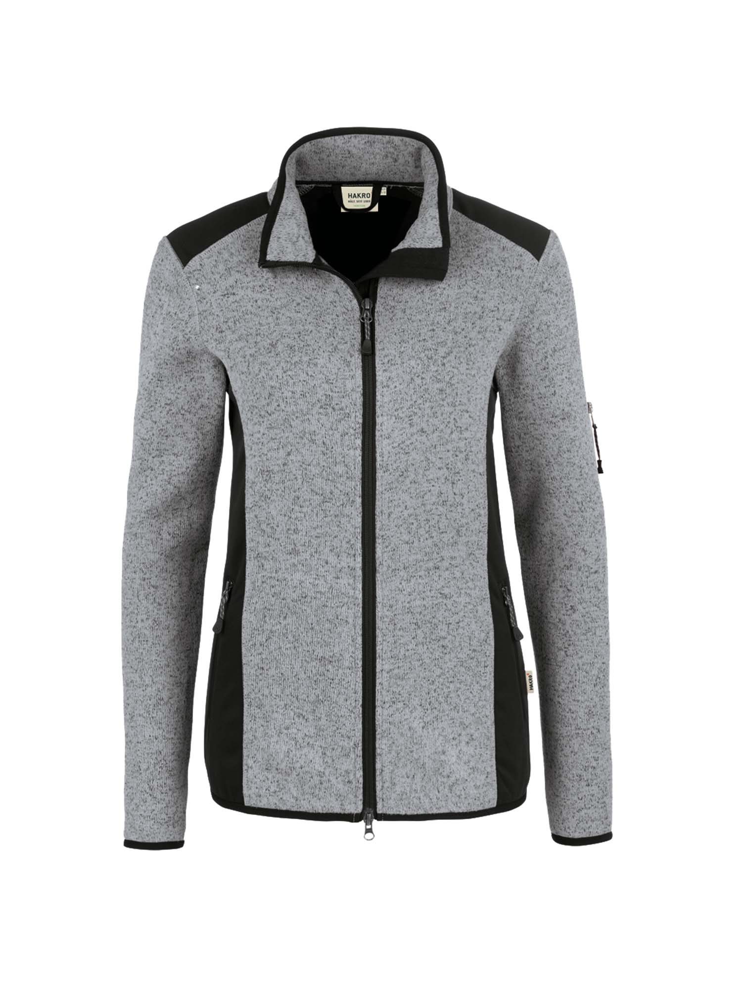 HAKRO Damen-Strickfleece-Jacke Churchill 236 mit Textstickerei