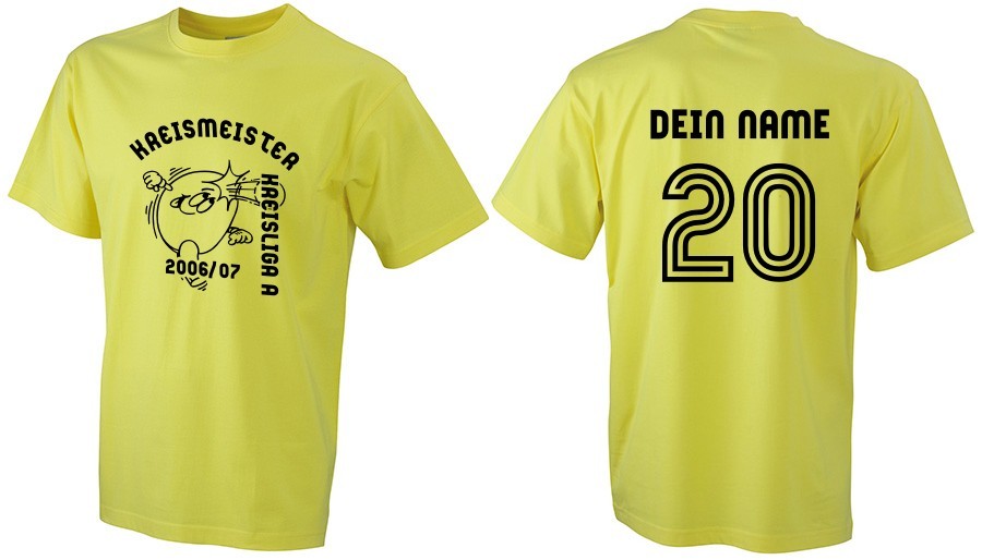 Meistershirt Tischtennis BASIC mit beidseitigem Druck