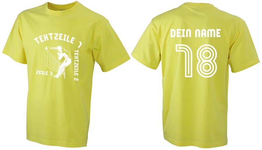 Meistershirt Volleyball BASIC mit beidseitigem Druck