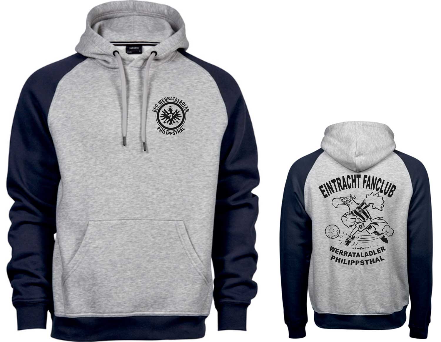 TeeJays Two-Tone Hooded Sweatshirt EFC Werrataladler