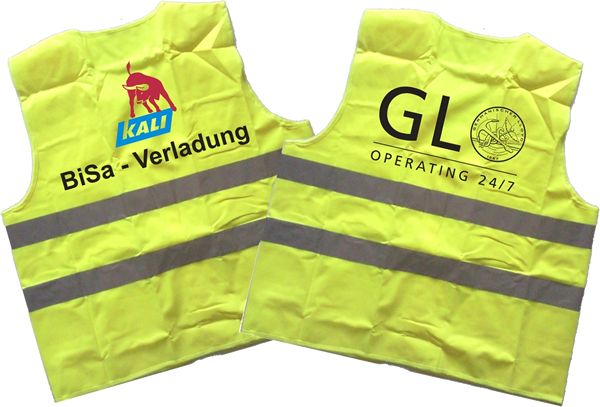 Sicherheitsweste mit einseitigem Logodruck