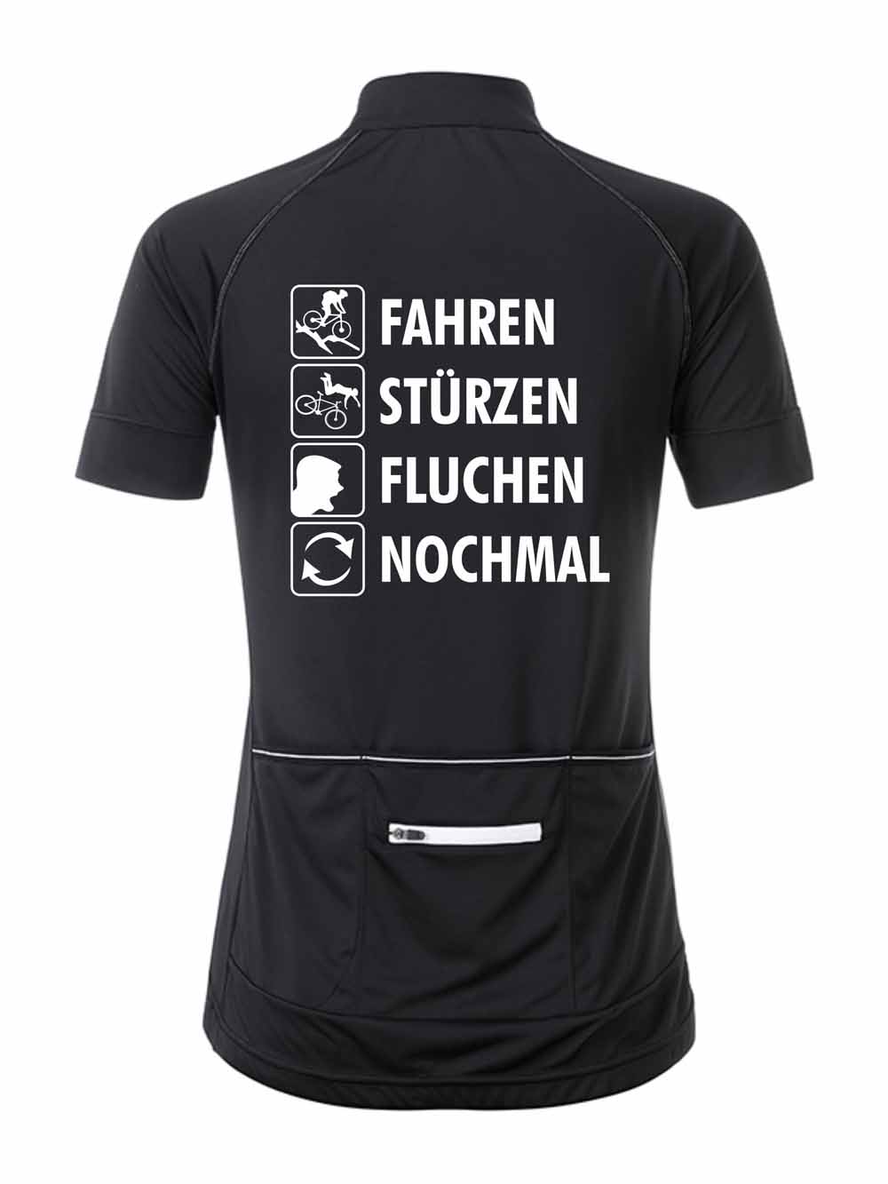 Damen Radshirt "Fahren-Stürzen-Fluchen-Nochmal" JN513FL