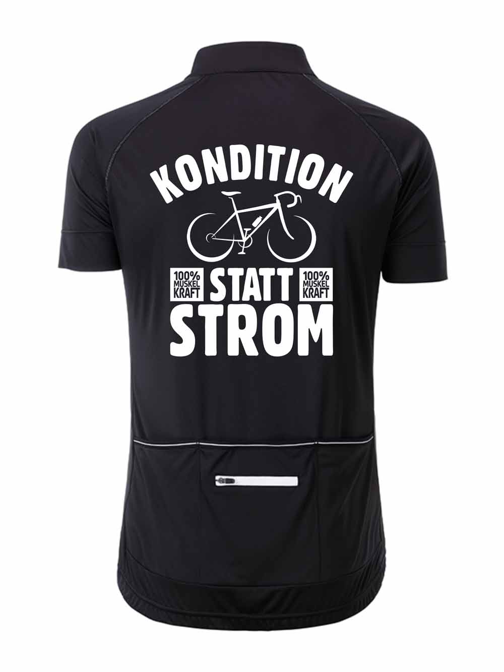 Herren Rad-Trikot Fullzip "Kondition statt Strom" JN516KS