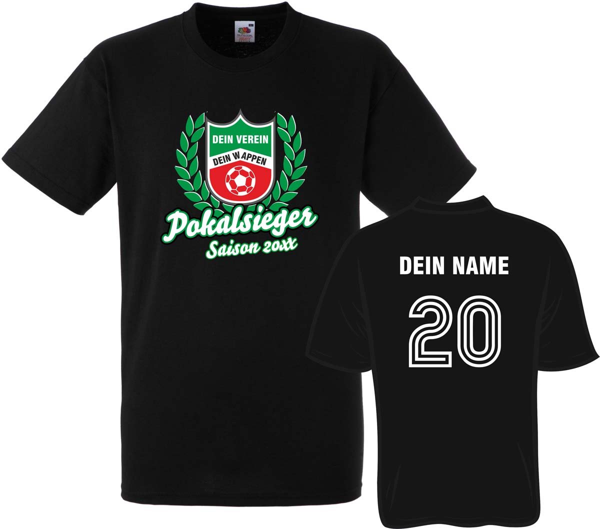 Pokalsieger-Shirt Volleyball mit individuellem Rückendruck