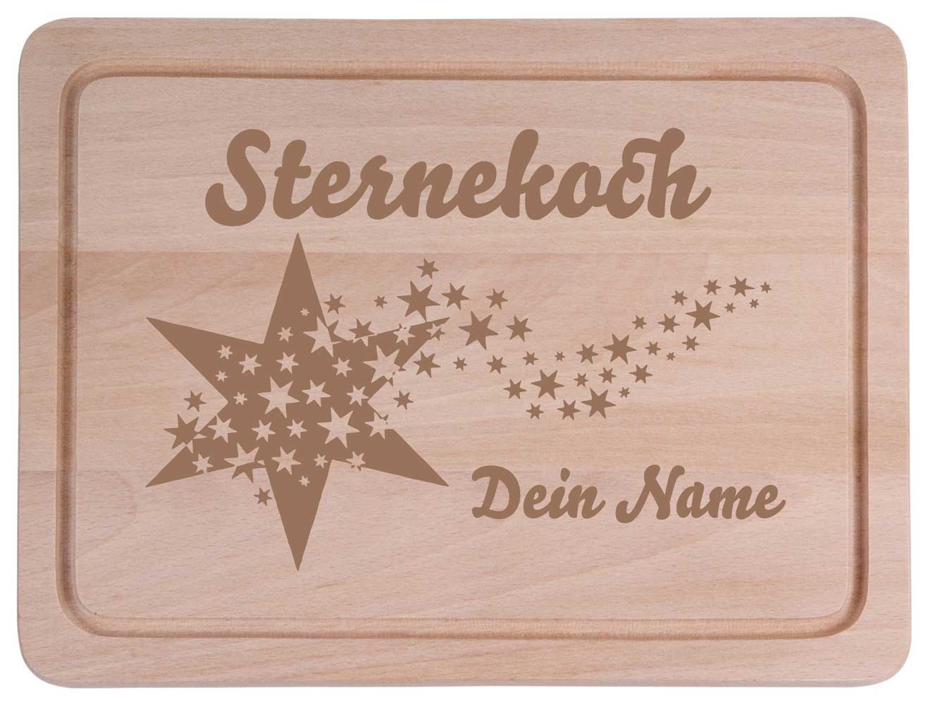 Hackbrett Sternekoch mit individueller Lasergravur