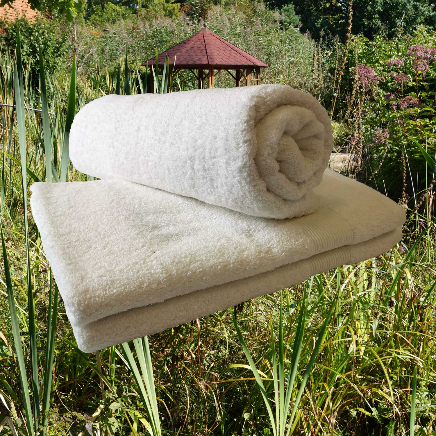 BearDream Inflame Organic Cotton Badetuch mit Text-Stickerei IN100150