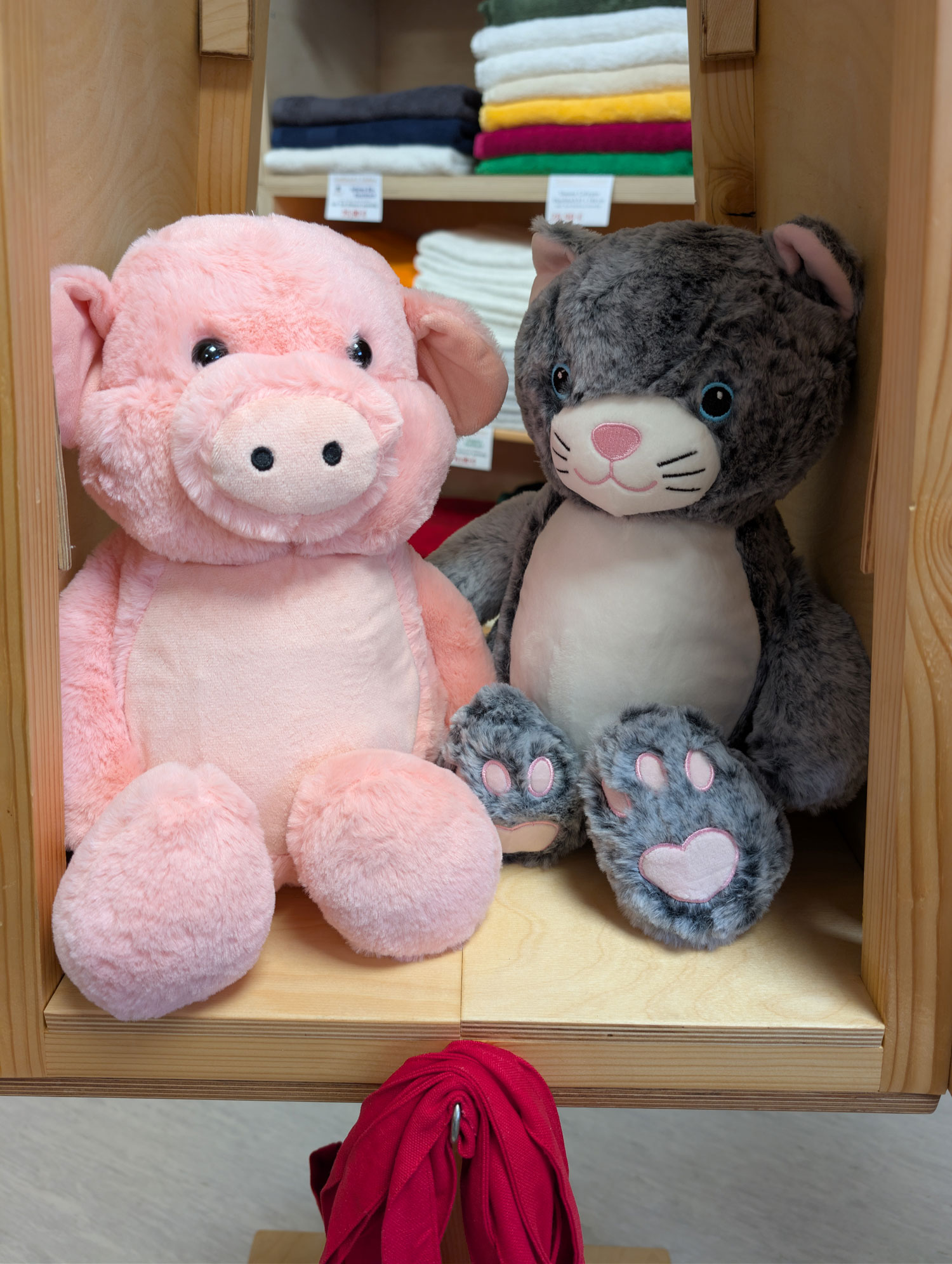 Kuscheltier Katze individuell mit Namen bestickt, Geschenke für Geburt Taufe Geburtstag
