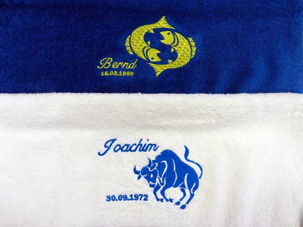 BearDream Handtuch mit Sternzeichen-Stickerei