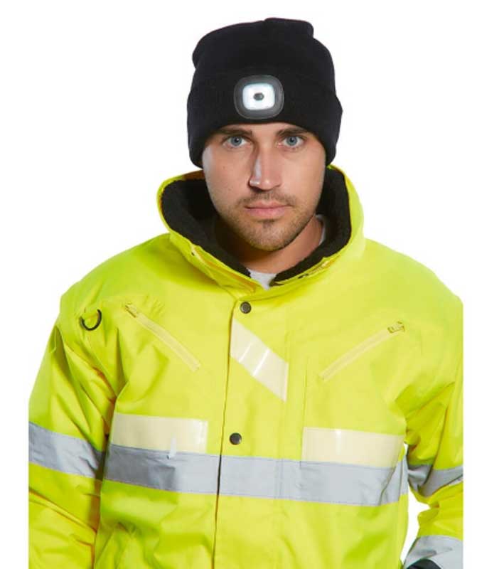 Portwest Beanie mit Front-LED-Lampe PW360