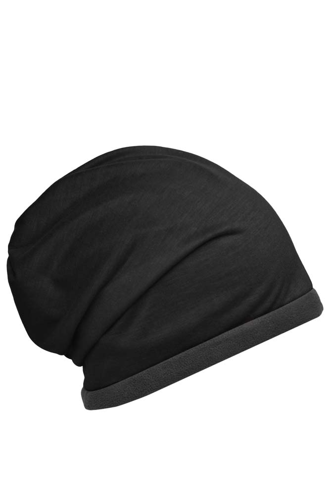 Fleece-Beanie ohne Umschlag und individueller Textstickerei MB7131