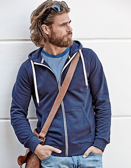 TeeJays Urban Kapuzen Sweatjacke bedruckt mit deinem Ort TJ5402