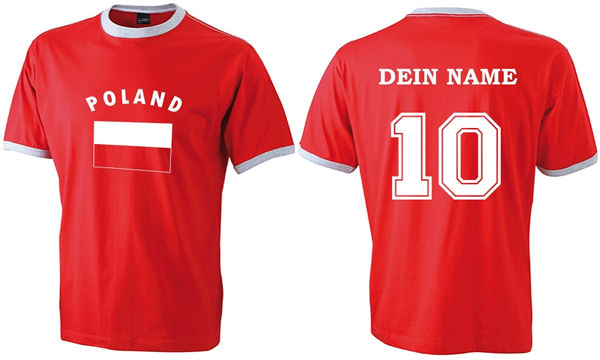 Flag-Shirt POLEN mit individuellem Rückendruck