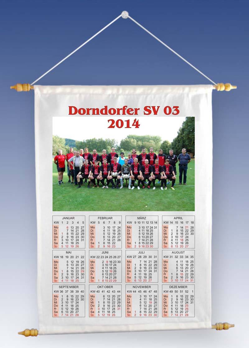 Stoff-Wandkalender mit Ihrem Foto
