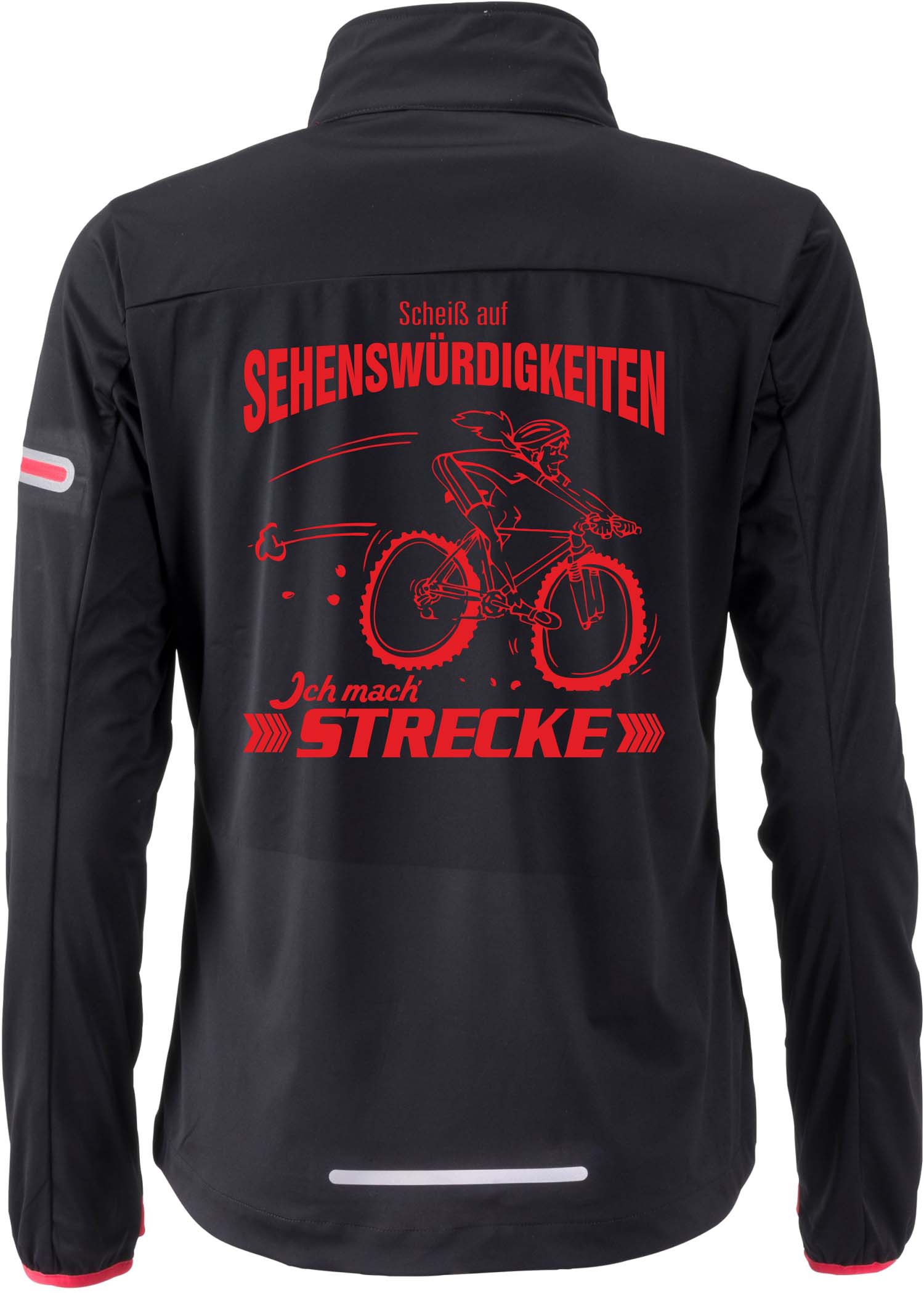 Damen Softshell-Radjacke "Scheiß auf Sehenswürdigkeiten" JN1125ST