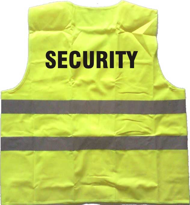 Sicherheitsweste mit einseitigem Textdruck