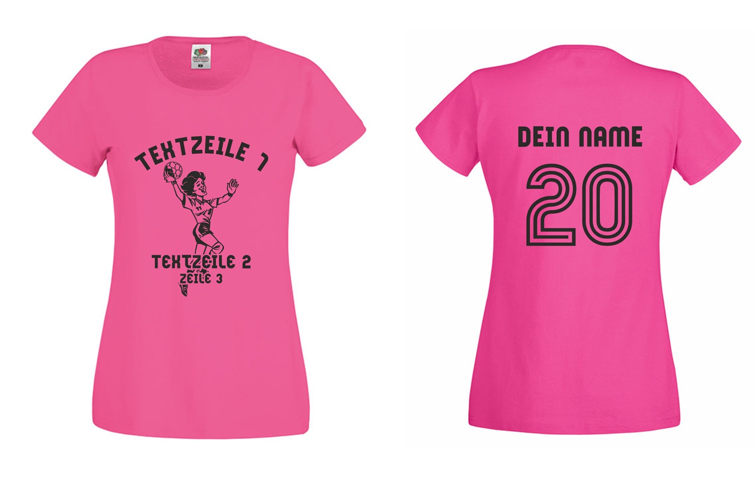 Meistershirt Handball F111 Ladies mit beidseitigem Druck