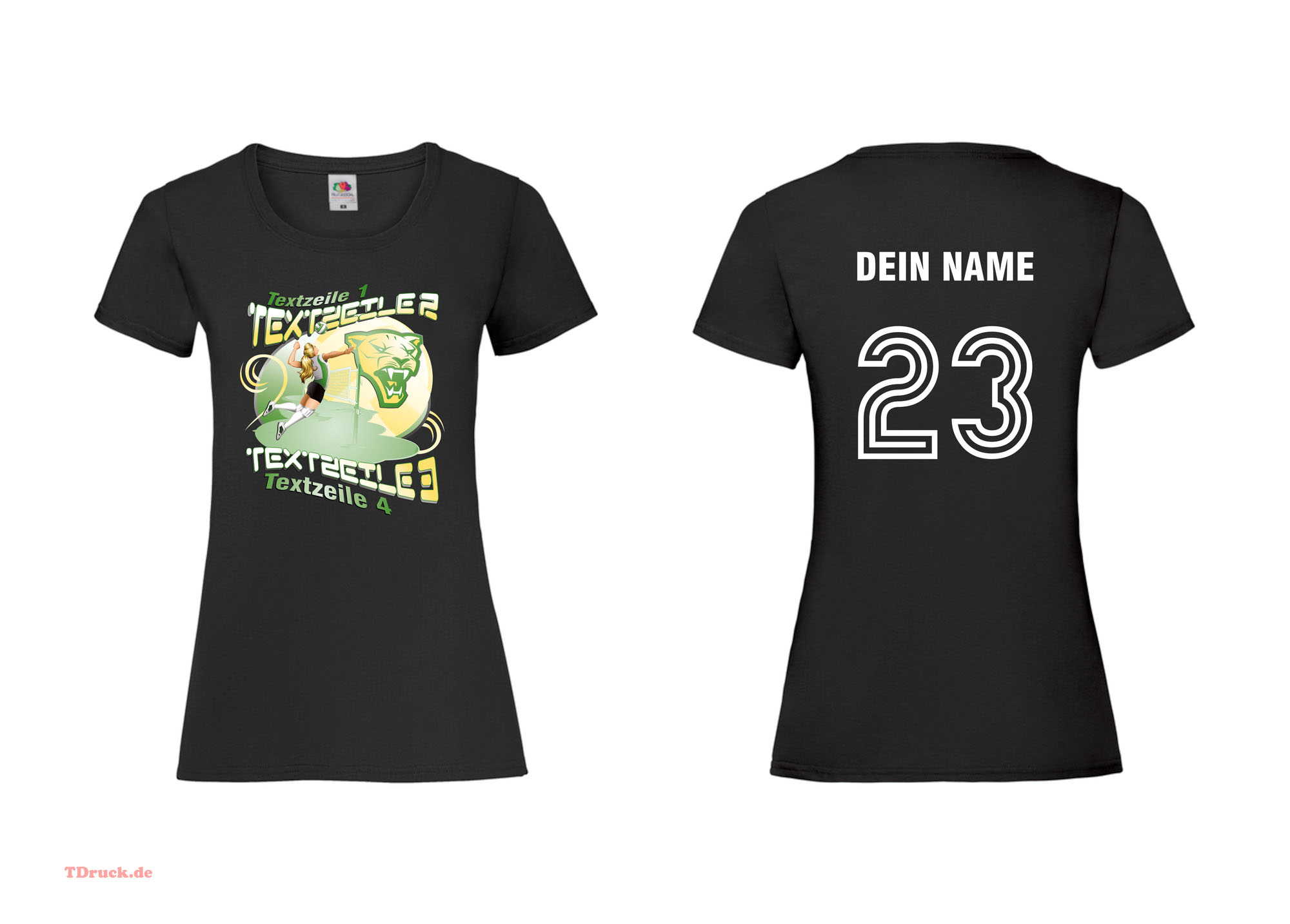 Meistershirt Volleyball Multicolor für Damenteams mit beidseitigem Druck