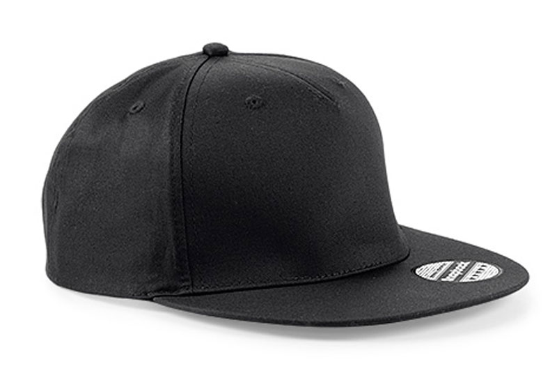 beechfield 5-Panel Snapback Rapper Cap B610 mit Logo-Stickerei